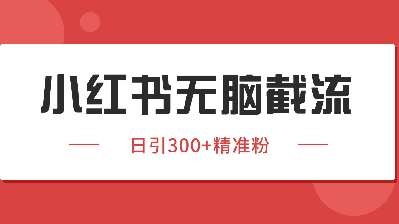 小红书截流同行客源，独家野路子获客玩法 日引200+暴力获客-快名资源网
