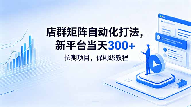 店群矩阵自动化打法，新平台当天300+，长期项目，保姆级教程-快名资源网