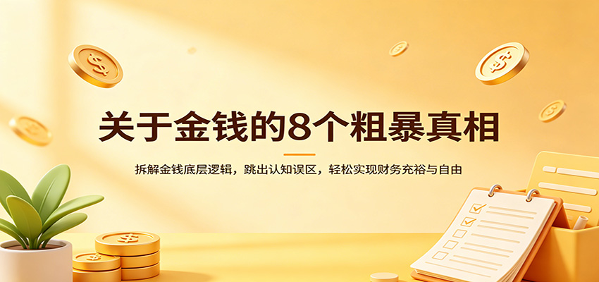 关于金钱的8个粗暴真相：拆解金钱底层逻辑，跳出认知误区，轻松实现财务充裕与自由-青虫资源网