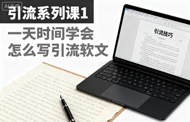 引流系列课1，一天时间学会怎么写引流软文-快名资源网