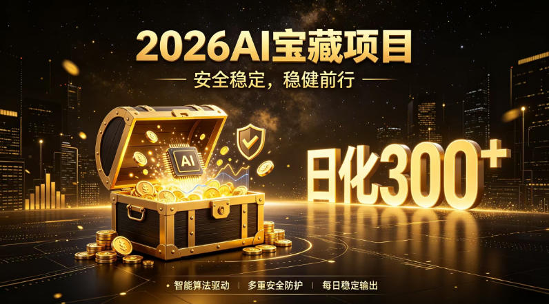 2026AI安全掘金项目，日化稳定300+，无需人为干预操作，当天见收益，操作简单【揭秘】-青虫资源网