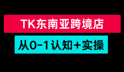 TikTok东南亚跨境从0-1认知实操课-快名资源网