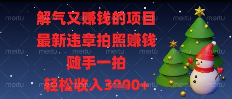 解气又挣钱的项目，最新违章拍照挣钱，随手一拍，轻松收入多张【揭秘】-青虫资源网