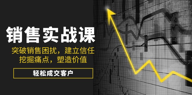 销售实战课，突破销售困扰，建立信任，挖掘痛点，塑造价值，轻松成交客户-快名资源网