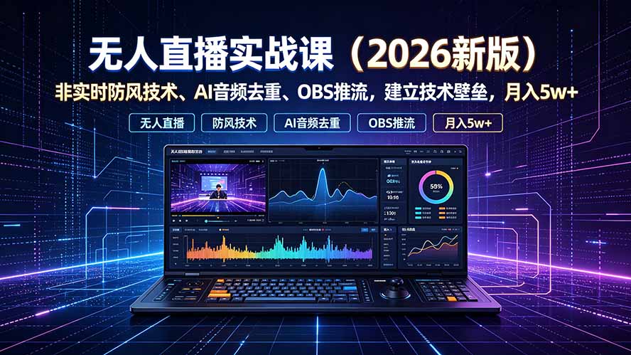 无人直播实战课(更新7月-青虫资源网
