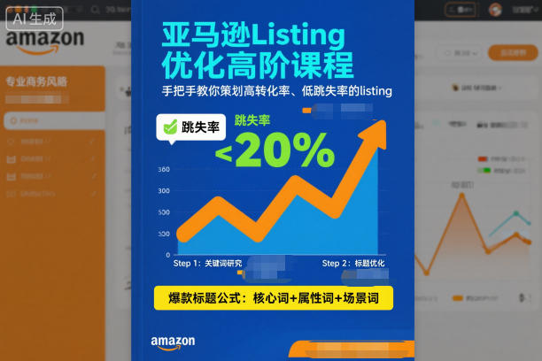 亚马逊Listing优化高阶课程，手把手教你策划高转化率、低跳失率的listing-快名资源网