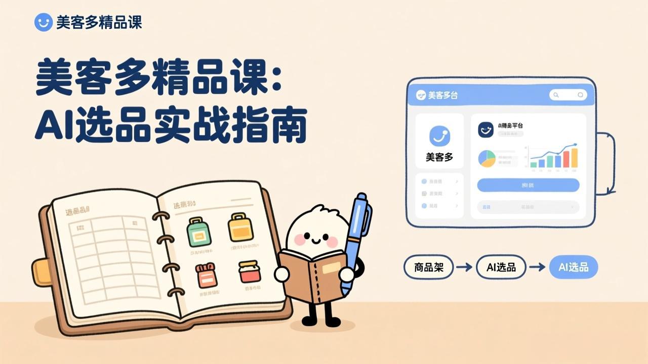 AI+美客多精品课，工具实操、数据选品、AI优化，新手也能快速上手，月入5000+美元-快名资源网