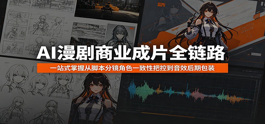 AI漫剧商业成片全链路：一站式掌握从脚本分镜角色一致性把控到音效后期包装-快名资源网