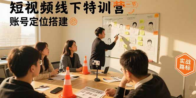 短视频线下特训营：账号定位搭建/口播号拍摄剪辑/直播间流量入口/变现实战-快名资源网