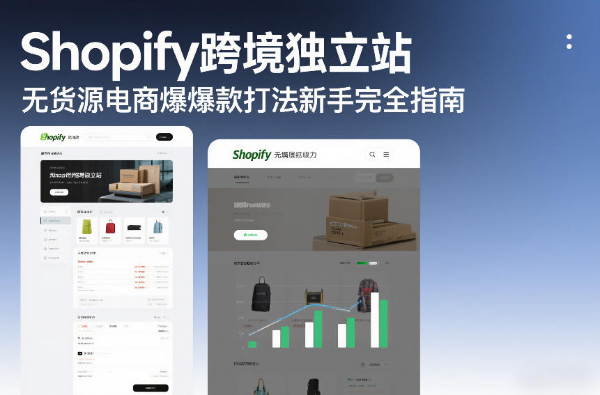Shopify跨境独立站无货源电商爆款打法新手完全指南-快名资源网