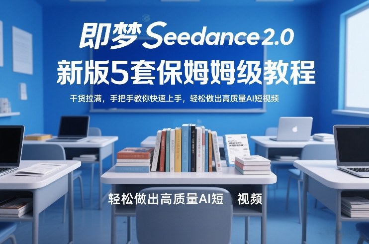 即梦Seedance2.0新版5套保姆级教程，干货拉满，手把手教你快速上手，轻松做出高质量AI短视频-快名资源网