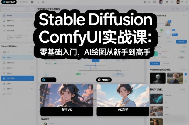Stable Diffusion ComfyUI实战课：零基础入门，AI绘图从新手到高手-快名资源网