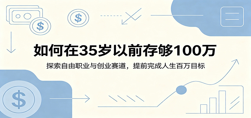 如何在35岁以前存够100万：探索自由职业与创业赛道，提前完成人生百万目标-快名资源网