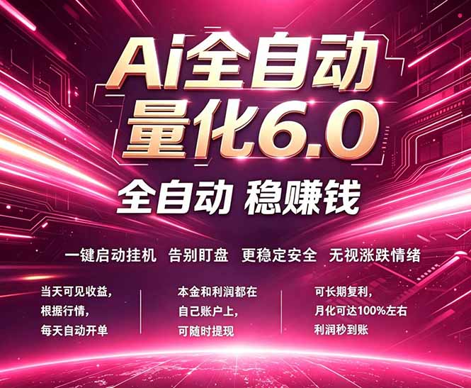 最新AI量化交易6.0，24小时自动运行，绿色稳定！日入1000+-快名资源网