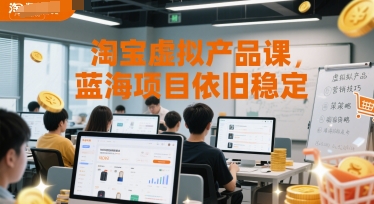 淘宝虚拟产品课，蓝海项目依旧稳定-快名资源网