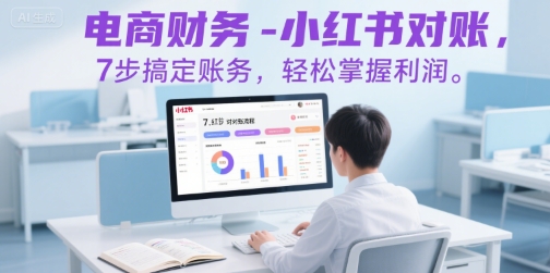 电商财务-小红书对账，7步搞定账务，轻松掌握利润-快名资源网