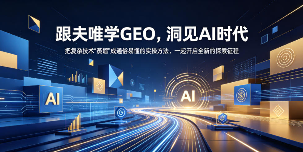 跟夫唯学GEO，洞见AI时代，把复杂技术“蒸馏”成通俗易懂的实操方法，一起开启全新的探索征程-快名资源网