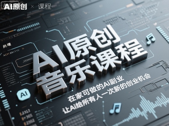 AI原创音乐课程，在家可做的Ai副业，让Ai给所有人一次新的创业机会-快名资源网