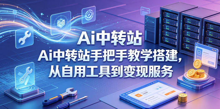 Ai中转站手把手教学搭建，从自用工具到变现服务-快名资源网