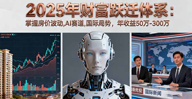 2025年财富跃迁体系：掌握房价波动,AI赛道,国际局势，年收益50万-300万-快名资源网