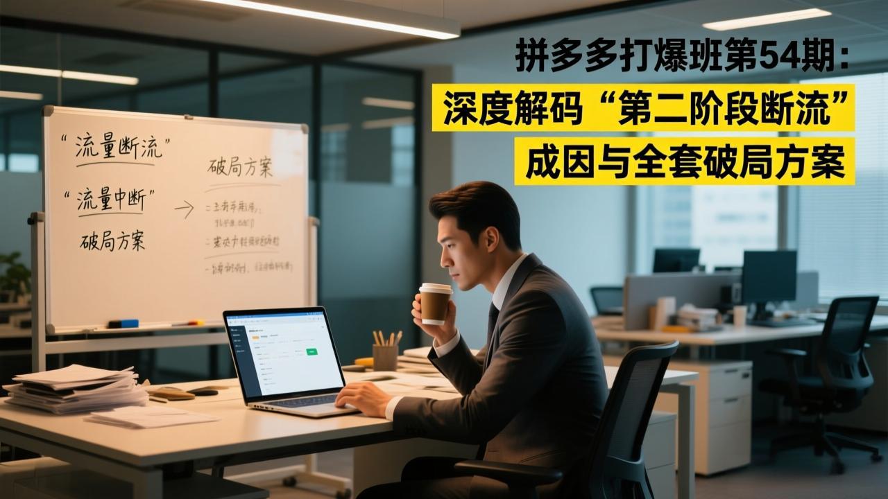 拼多多打爆班第54期：深度解码“第二阶段断流”成因与全套破局方案-快名资源网