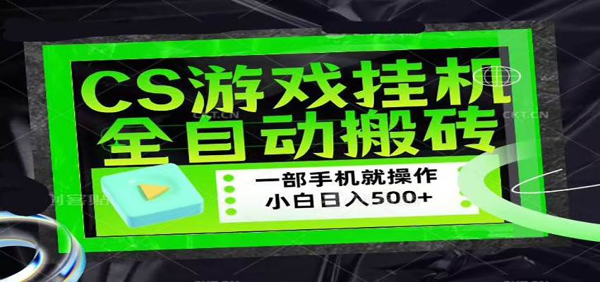 CSGO游戏挂机捡漏搬砖，超稳定的项目，带领1000+小白实现日入500+-快名资源网