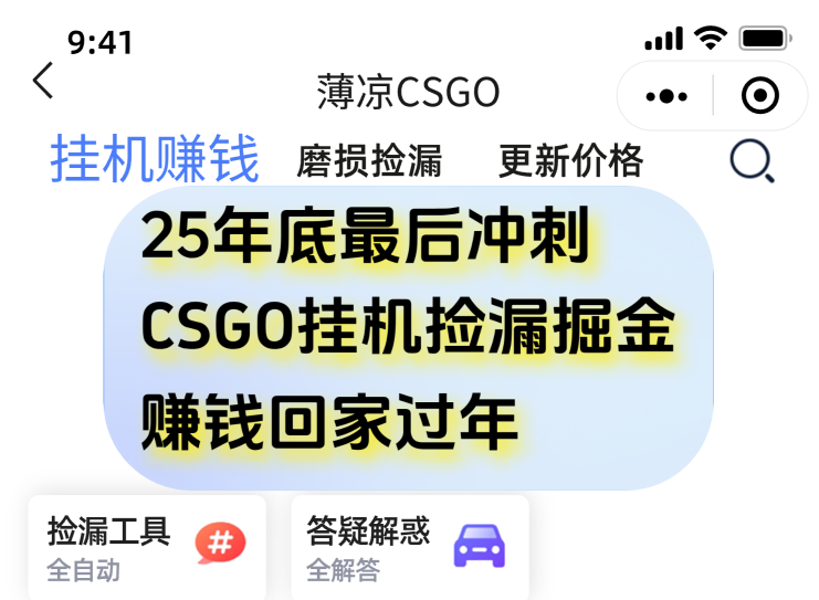 12月年底抓紧最后一个月，用CSGO游戏挂机捡漏掘金赚钱掘金，一部手机轻松日入500+-快名资源网