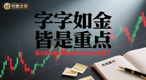 付费文章：字字如金 皆是重点， 看完后 你就清楚该怎么在大A布局了-快名资源网