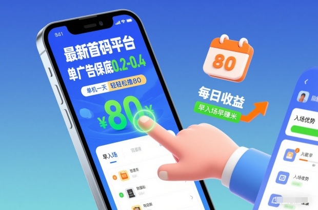 最新首码平台，单广告保底0.2-0.4，单机一天轻松撸80，早入场早賺米【揭秘】-快名资源网