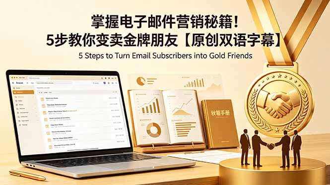 掌握电子邮件营销秘籍！5步教你变卖金牌朋友【原创双语字幕】-快名资源网
