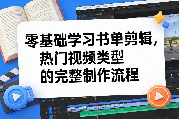 零基础学习书单剪辑，热门视频类型的完整制作流程(更新2026)-快名资源网