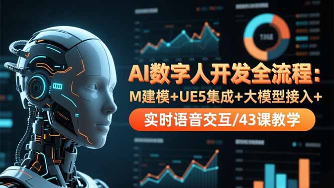 AI数字人开发全流程：M建模+UE5集成+大模型接入+实时语音交互/43课教学-快名资源网