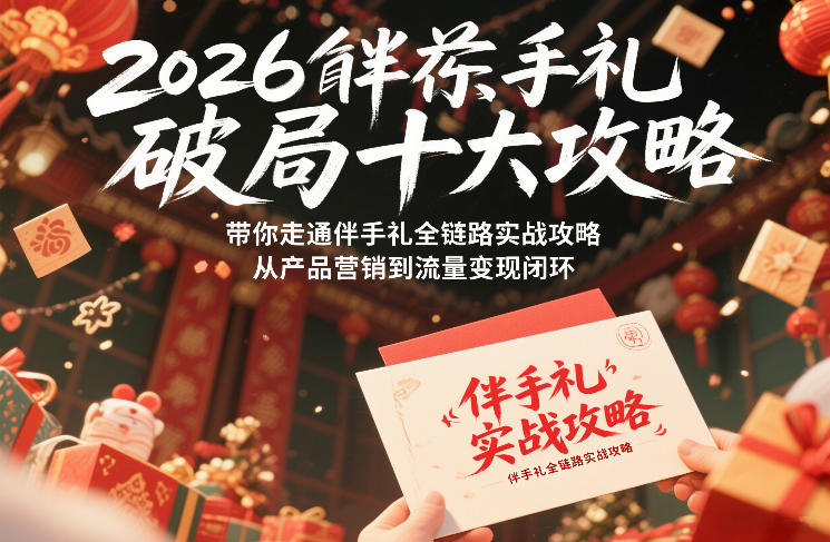2026伴手礼破局十大攻略，带你走通伴手礼全链路实战攻略，从产品营销到流量变现闭环-快名资源网
