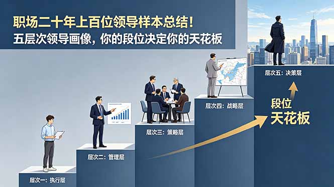 付费文章：职场二十年上百位领导样本总结！五层次领导画像，你的段位决定你的天花板-快名资源网