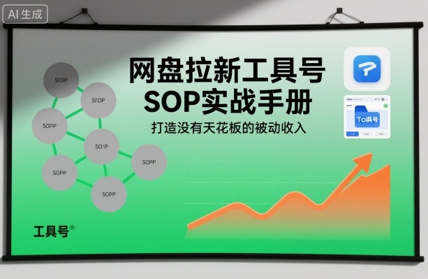 网盘拉新工具号SOP实战手册，打造没有天花板的被动收入-快名资源网