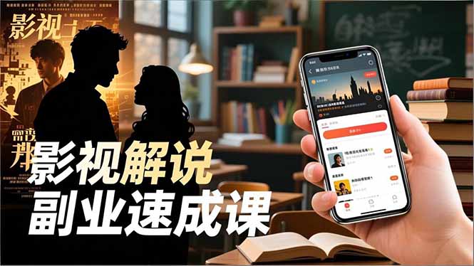 Tk影视解说副业速成课，软件安装、全流程实操、爆款预设，新手两周变现-青虫资源网