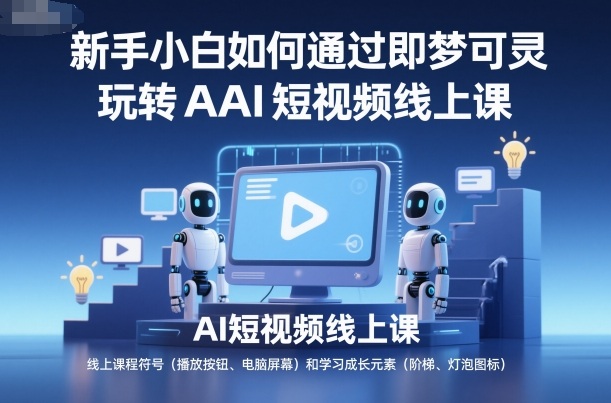 新手小白如何通过即梦可灵玩转AI短视频线上课-快名资源网