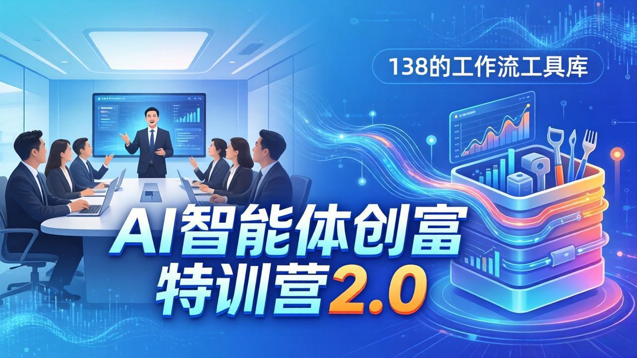 AI智能体创富训练营2.0：3天闭门直播+视频课+工具库，从0到1搭建智能体附138个工作流-快名资源网