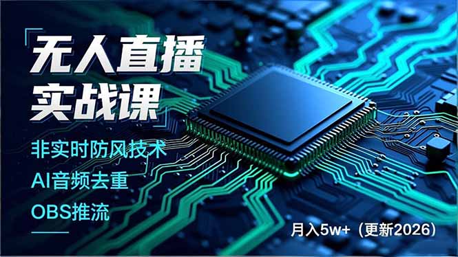 无人直播实战课(更新5月02-快名资源网