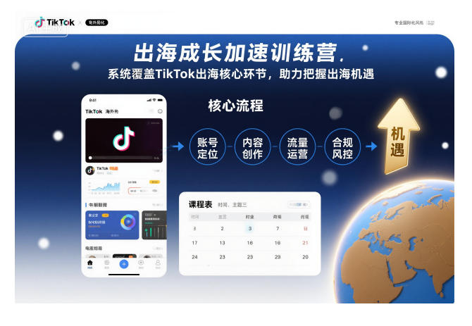 出海成长加速训练营，系统覆盖TikTok出海核心环节，助力把握出海机遇(更新)-快名资源网