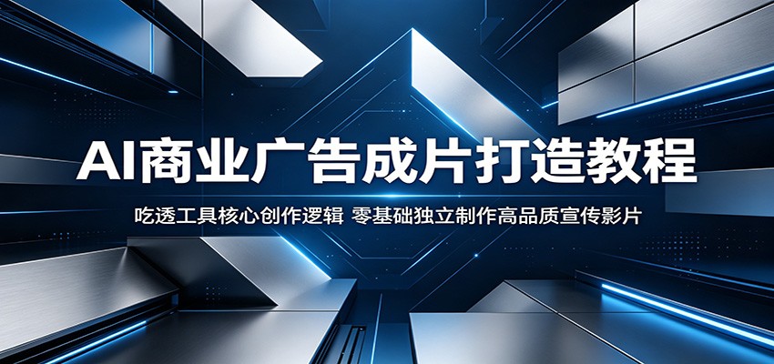 AI商业广告成片打造教程：吃透工具核心创作逻辑，零基础独立制作高品质宣传影片-快名资源网