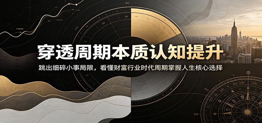 穿透周期本质认知提升：跳出细碎小事局限，看懂财富行业时代周期掌握人生核心选择-青虫资源网