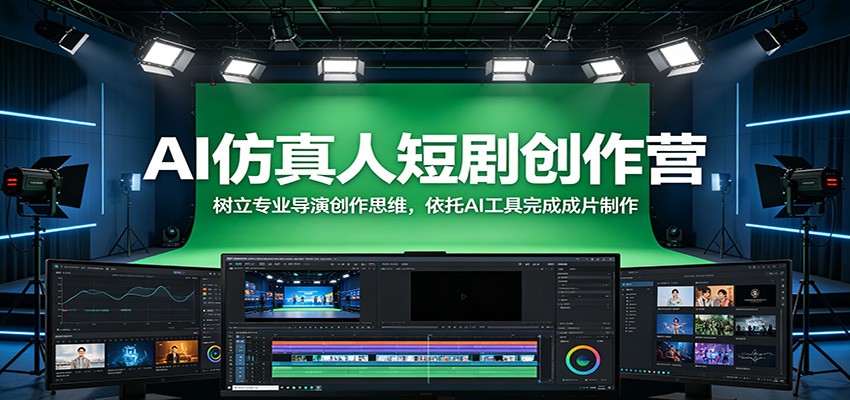 AI仿真人短剧创作营：树立专业导演创作思维，依托AI工具完成成片制作-快名资源网