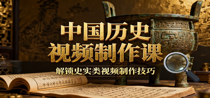 中国历史视频制作课：疆域地图集+参考文案+练习素材，解锁史实类视频制作技巧-快名资源网