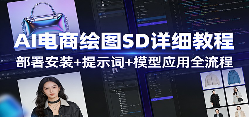 AI电商绘图SD详细教程：部署安装+提示词+模型应用全流程-快名资源网