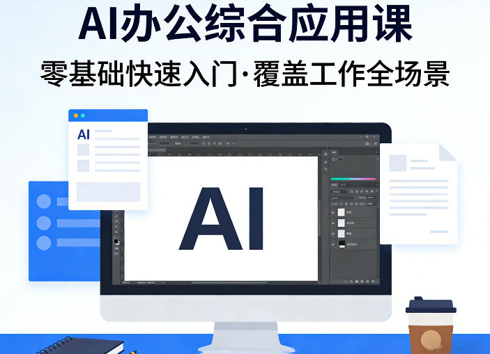 AI办公综合应用课，零基础快速入门，覆盖了工作中各种应用场景-快名资源网