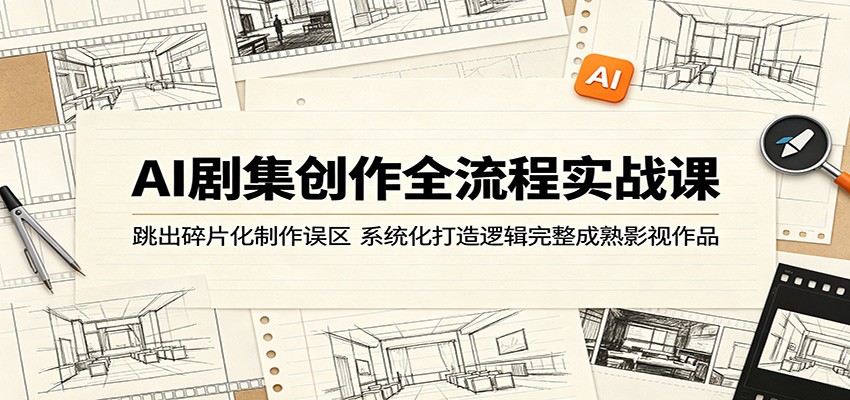 AI剧集创作全流程实战课：跳出碎片化制作误区，系统化打造逻辑完整成熟影视作品-快名资源网