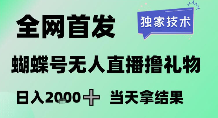 2026最新蝴蝶号无人直播掘金，独家技术，全网首发小白做了一个月收益3W，长期稳定可做【揭秘】-快名资源网