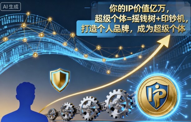 你的IP价值亿万，超级个体=摇钱树+印钞机，打造个人品牌，成为超级个体-快名资源网