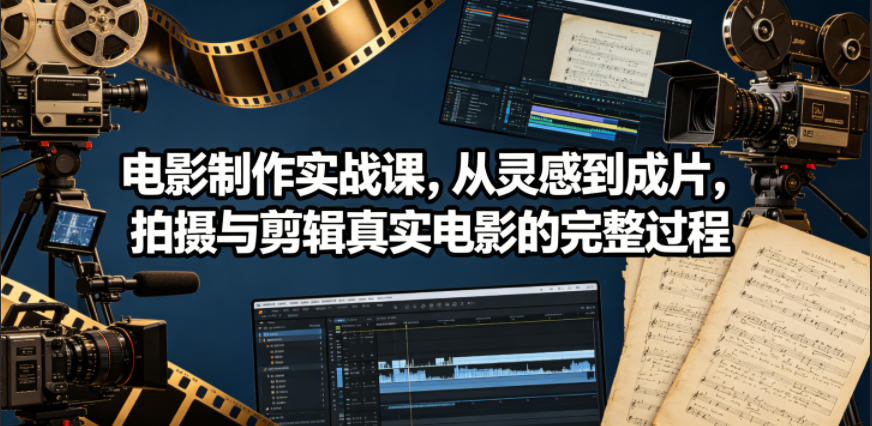 电影制作实战课，从灵感到成片，拍摄与剪辑真实电影的完整过程【原创双语字幕】-快名资源网